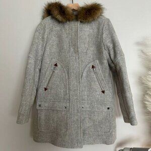 New J.Crew Chateau Parka Italian Stadium Cloth Wool